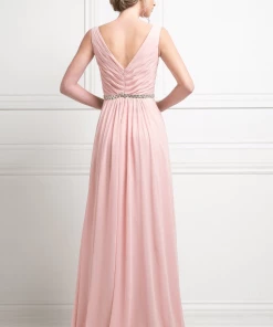 Long Sleeveless Chiffon Dress By Cinderella Divine W0014