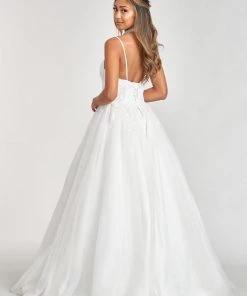 Sleeveless V-Neck Ball Gown By Elizabeth K GL1989