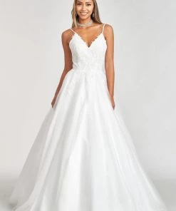 Sleeveless V-Neck Ball Gown By Elizabeth K GL1989