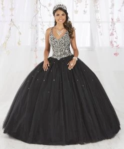 House Of Wu Fiesta Gowns Sleeveless V-Neck Quinceanera Dress By Fiesta Gowns 56371 Quinceañera