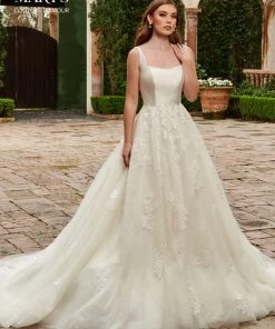 Mary's Bridal Couture Damour Collection Square Neck Wedding Dress By Mary's Bridal MB4117 Wedding Dresses