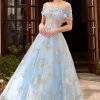 Prom Strapless 3D Floral Corset Gown By Cinderella Divine CD963