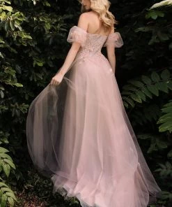 Prom Strapless 3D Floral Gown By Cinderella Divine CB080