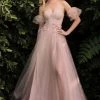 Prom Strapless 3D Floral Gown By Cinderella Divine CB080 1 Prom Strapless 3D Floral Gown By Cinderella Divine CB080