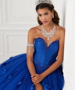 Quinceañera 3D Floral Tulle Quinceanera Dress By House Of Wu 26950