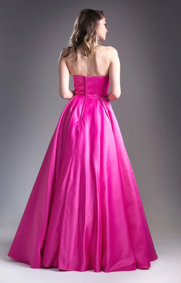 Strapless Satin Ball Gown By Cinderella Divine CA304 4 Strapless Satin Ball Gown By Cinderella Divine CA304