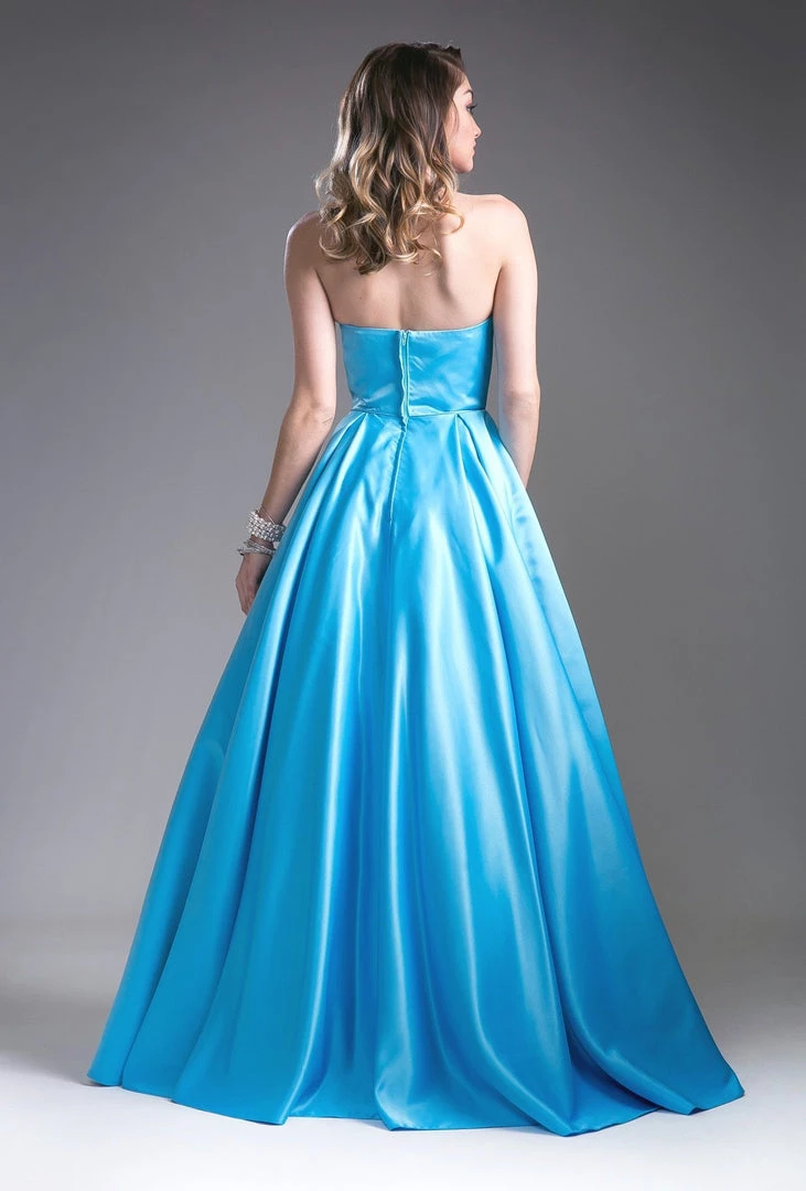 Strapless Satin Ball Gown By Cinderella Divine CA304 6 Strapless Satin Ball Gown By Cinderella Divine CA304