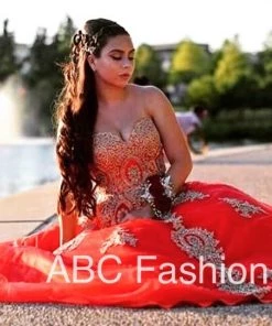 Lace Applique Strapless Ballgown By Elizabeth K GL2379