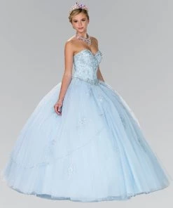 Beaded Strapless Ballgown With Bolero By Elizabeth K GL2427