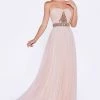 Strapless Chiffon Gown By Cinderella Divine 4079 Prom