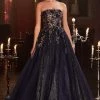 Prom Strapless Glitter Ball Gown By Cinderella Divine CD955