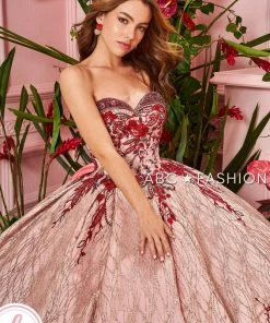 Forever Quince By Ragazza Fashion Quinceañera Strapless Glitter Ball Gown By Forever Quince FQ840 10 Forever Quince By Ragazza Fashion Quinceañera Strapless Glitter Ball Gown By Forever Quince FQ840