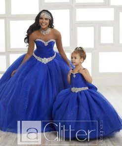 LA Glitter By House Of Wu Quinceañera Strapless Glitter Dress By House Of Wu LA Glitter 24030