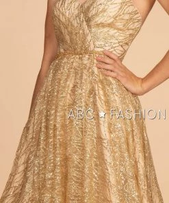 Strapless Glitter Print Short Dress By Elizabeth K GS1627 Prom