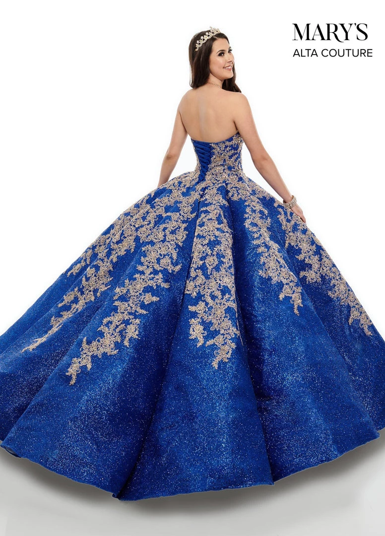 Mary's Bridal Strapless Glitter Quinceanera Dress By Alta Couture MQ3048 4 Mary's Bridal Strapless Glitter Quinceanera Dress By Alta Couture MQ3048