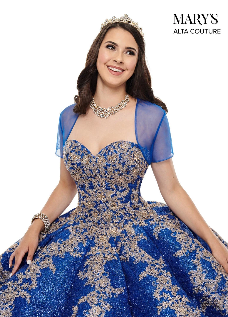 Mary's Bridal Strapless Glitter Quinceanera Dress By Alta Couture MQ3048 7 Mary's Bridal Strapless Glitter Quinceanera Dress By Alta Couture MQ3048