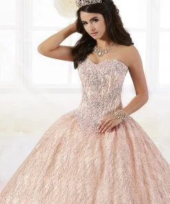 Strapless Glitter Quinceanera Dress By House Of Wu 26896 Quinceañera