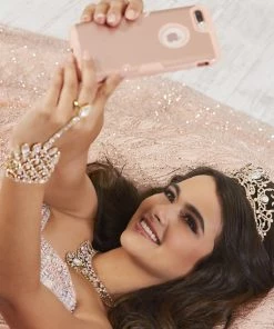 Strapless Glitter Quinceanera Dress By House Of Wu 26896 Quinceañera