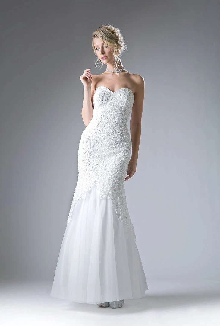 Strapless Lace Mermaid Dress By Cinderella Divine KC1701 18 Strapless Lace Mermaid Dress By Cinderella Divine KC1701