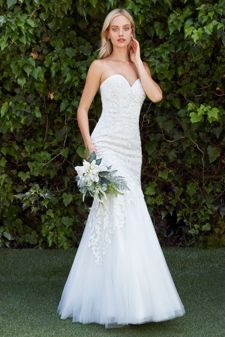 Strapless Lace Mermaid Dress By Cinderella Divine KC1701 16 Strapless Lace Mermaid Dress By Cinderella Divine KC1701