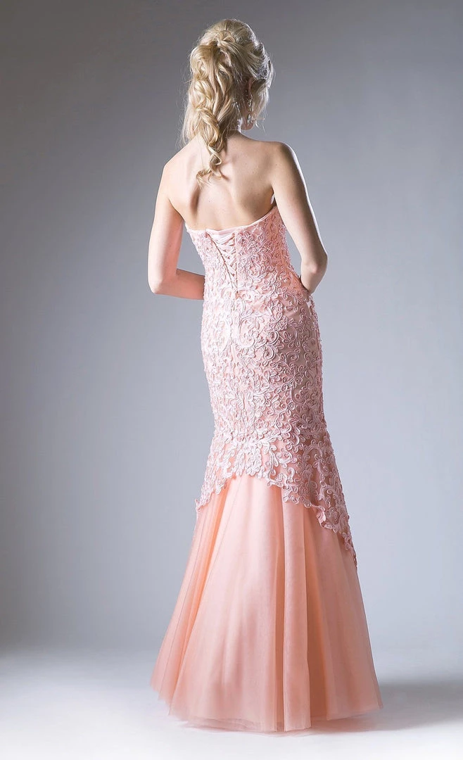 Strapless Lace Mermaid Dress By Cinderella Divine KC1701 4 Strapless Lace Mermaid Dress By Cinderella Divine KC1701