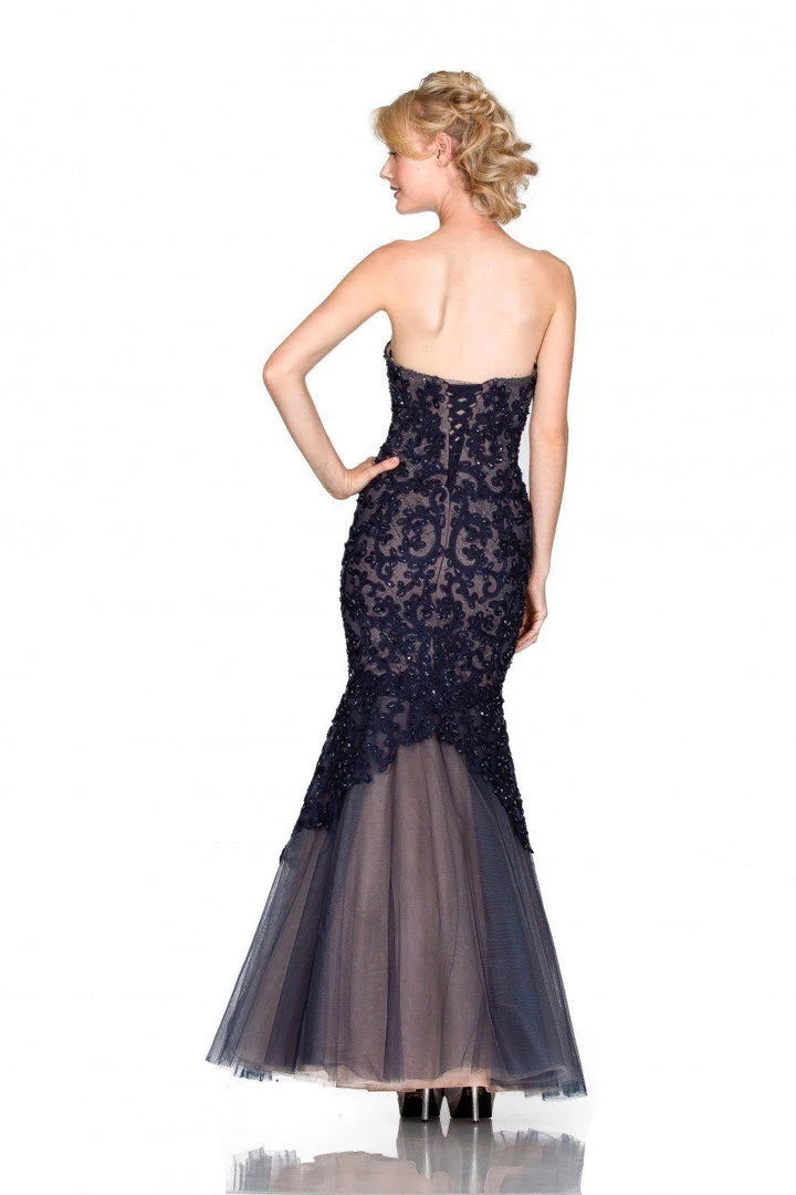Strapless Lace Mermaid Dress By Cinderella Divine KC1701 12 Strapless Lace Mermaid Dress By Cinderella Divine KC1701