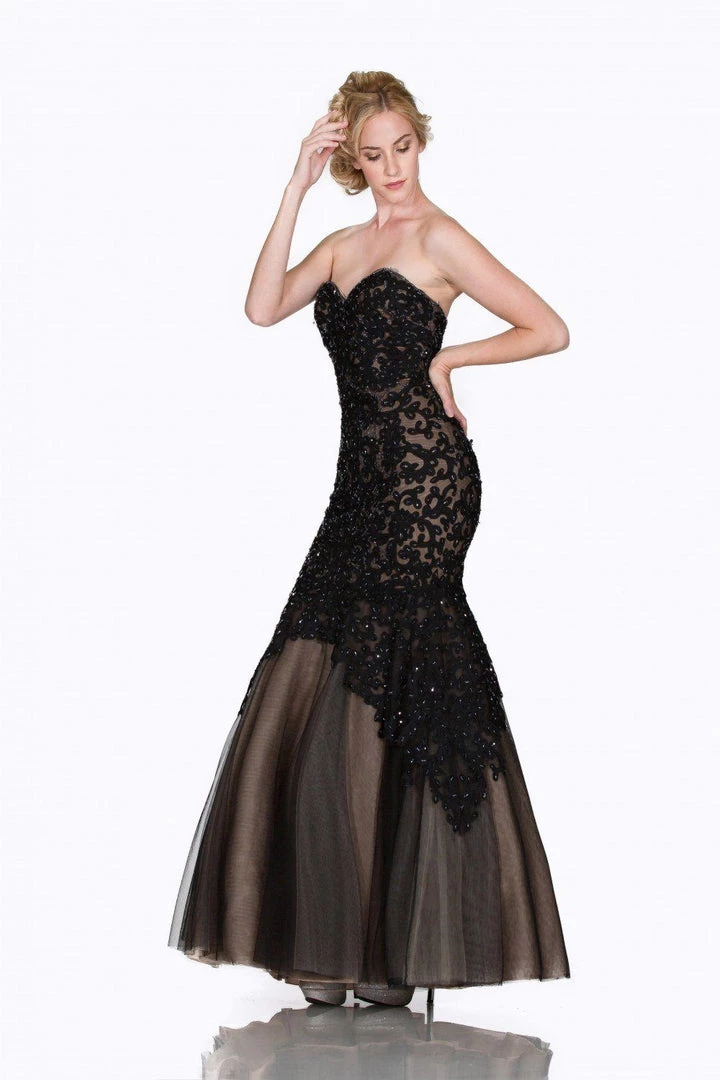 Strapless Lace Mermaid Dress By Cinderella Divine KC1701 11 Strapless Lace Mermaid Dress By Cinderella Divine KC1701