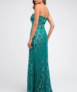 Prom Strapless Lace Mermaid Gown By Juliet 561