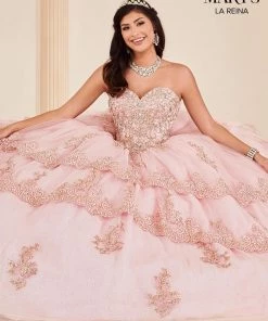 Strapless Lace Quinceanera Dress By Mary's Bridal MQ2114 Quinceañera