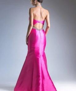 Prom Strapless Satin Mermaid Dress By Cinderella Divine ML400