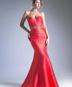 Prom Strapless Satin Mermaid Dress By Cinderella Divine ML400