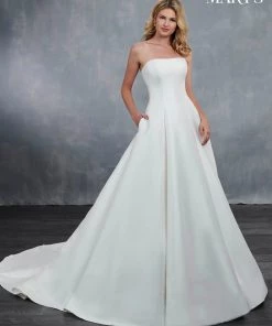 Florencia By Mary's Bridal Wedding Dresses Strapless Mikado Bridal Gown By Mary's Bridal MB3051
