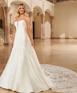 Mary's Bridal Couture Damour Collection Wedding Dresses Strapless Mikado Bridal Gown By Mary's Bridal MB4124