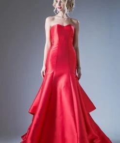 Strapless Mikado Mermaid Gown By Cinderella Divine 13355 Prom