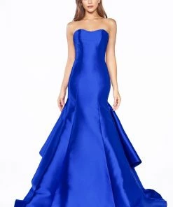 Strapless Mikado Mermaid Gown By Cinderella Divine 13355 Prom