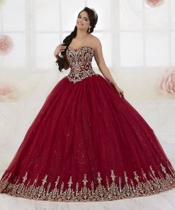 House Of Wu Fiesta Gowns Strapless Quinceanera Dress By Fiesta Gowns 56357