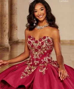 Quinceañera Strapless Quinceanera Dress By Mary's Bridal MQ1097