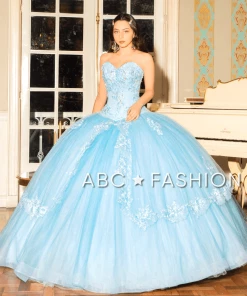Forever Quince By Ragazza Fashion Strapless Quinceanera Dress By Ragazza SM0-002