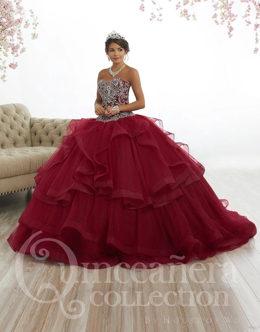 Strapless Ruffled Quinceanera Dress By House Of Wu 26891 3 Strapless Ruffled Quinceanera Dress By House Of Wu 26891