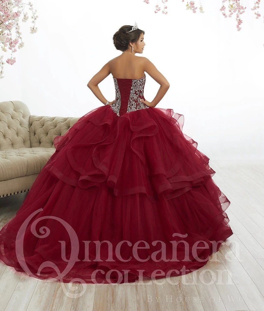 Strapless Ruffled Quinceanera Dress By House Of Wu 26891 4 Strapless Ruffled Quinceanera Dress By House Of Wu 26891
