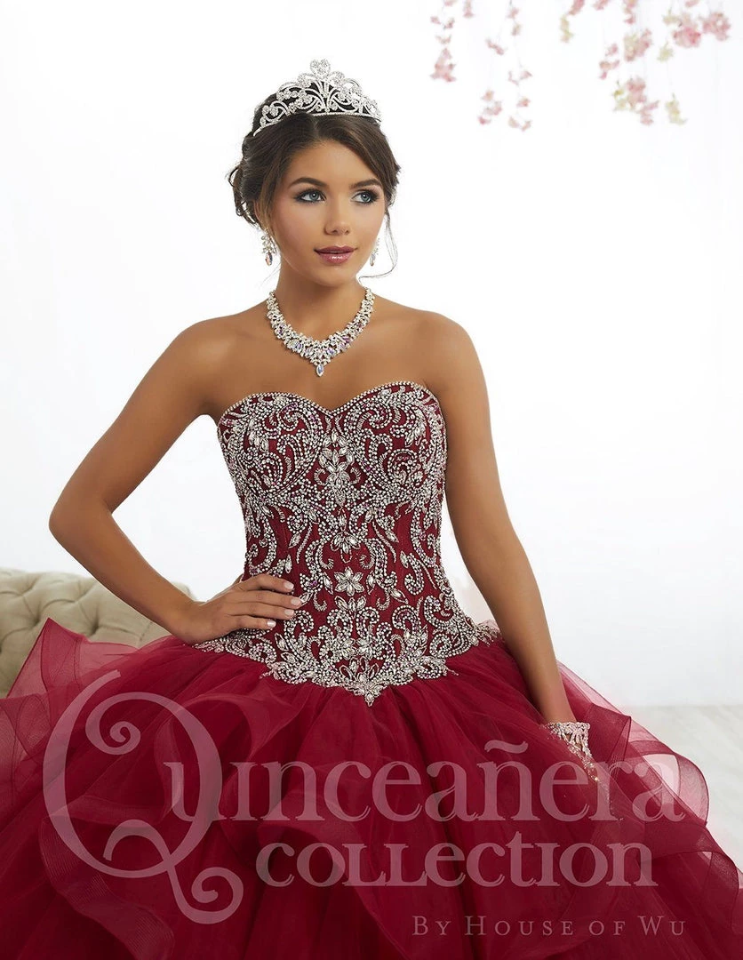 Strapless Ruffled Quinceanera Dress By House Of Wu 26891 5 Strapless Ruffled Quinceanera Dress By House Of Wu 26891
