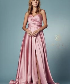 Strapless Satin Pocket Gown By Nox Anabel R1036 23 Strapless Satin Pocket Gown By Nox Anabel R1036