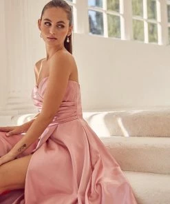 Strapless Satin Pocket Gown By Nox Anabel R1036 22 Strapless Satin Pocket Gown By Nox Anabel R1036