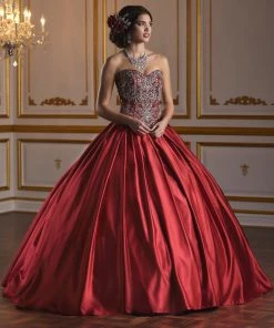 House Of Wu Fiesta Gowns Quinceañera Strapless Satin Quinceanera Dress By Fiesta Gowns 56376