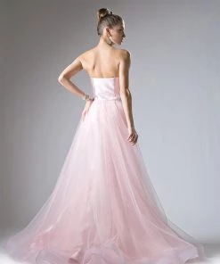 Strapless Satin Tulle Mermaid Gown By Cinderella Divine 13490 Prom 12 Strapless Satin Tulle Mermaid Gown By Cinderella Divine 13490 Prom