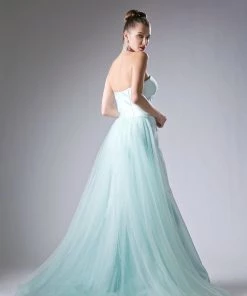 Strapless Satin Tulle Mermaid Gown By Cinderella Divine 13490 Prom 15 Strapless Satin Tulle Mermaid Gown By Cinderella Divine 13490 Prom