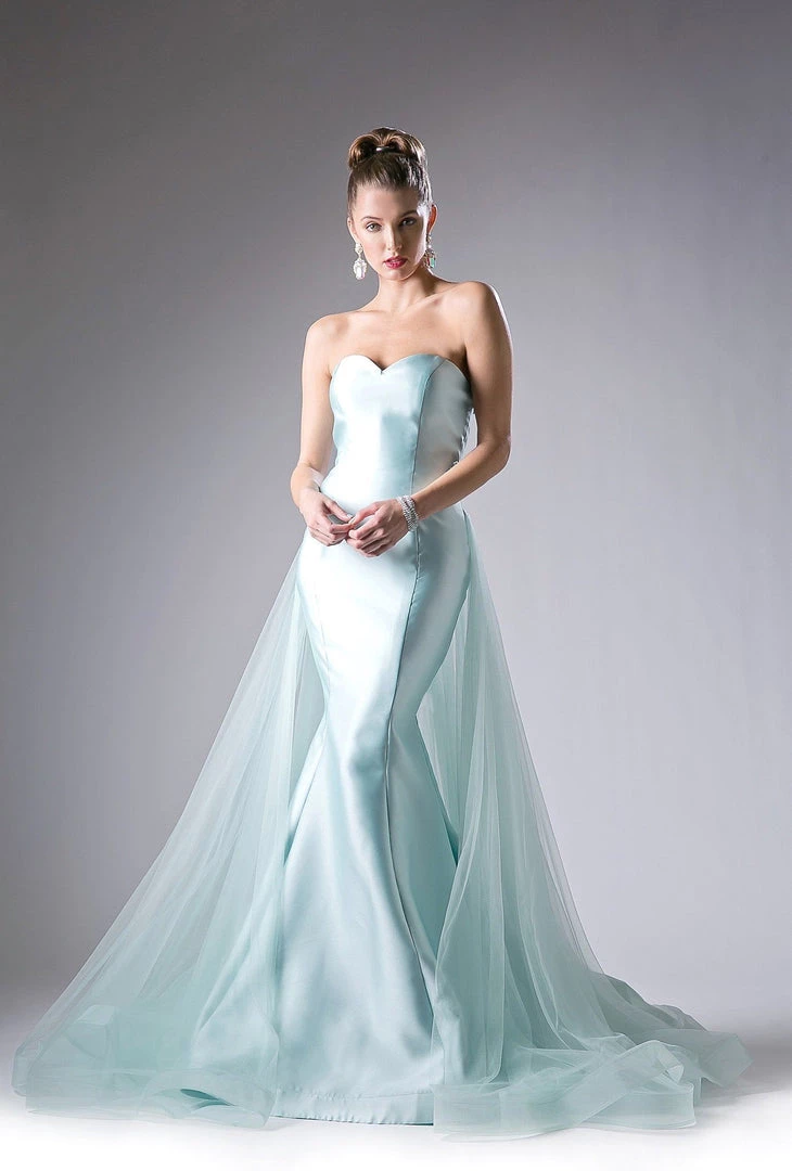 Strapless Satin Tulle Mermaid Gown By Cinderella Divine 13490 Prom 8 Strapless Satin Tulle Mermaid Gown By Cinderella Divine 13490 Prom