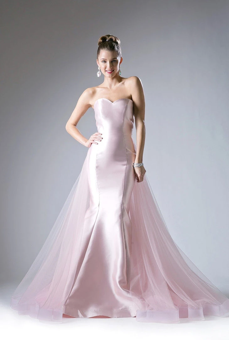 Strapless Satin Tulle Mermaid Gown By Cinderella Divine 13490 Prom 5 Strapless Satin Tulle Mermaid Gown By Cinderella Divine 13490 Prom