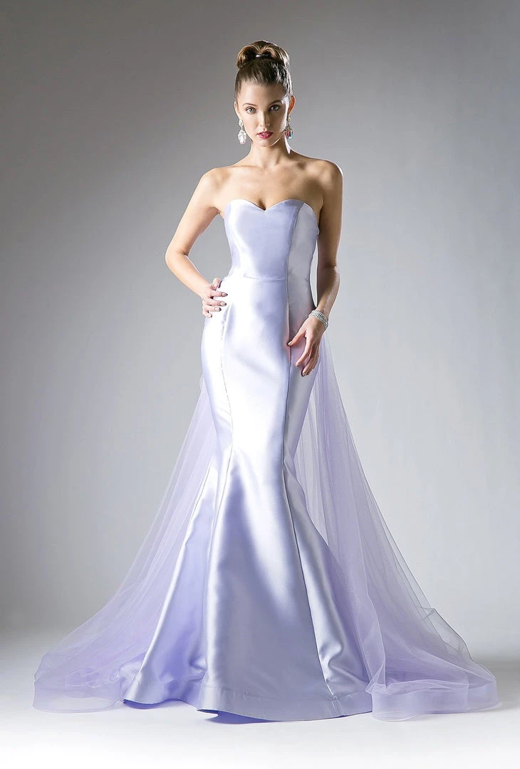 Strapless Satin Tulle Mermaid Gown By Cinderella Divine 13490 Prom 3 Strapless Satin Tulle Mermaid Gown By Cinderella Divine 13490 Prom