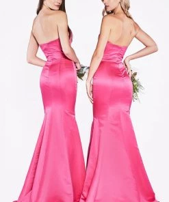 Strapless Trumpet Satin Gown By Cinderella Divine 8792 Prom